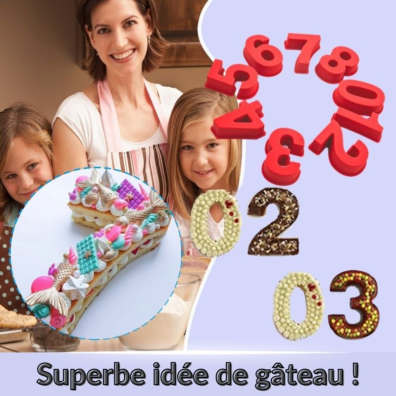 Moule Inox Pour Number Cake - Moule Inox Pâtisserie - OHYDHC