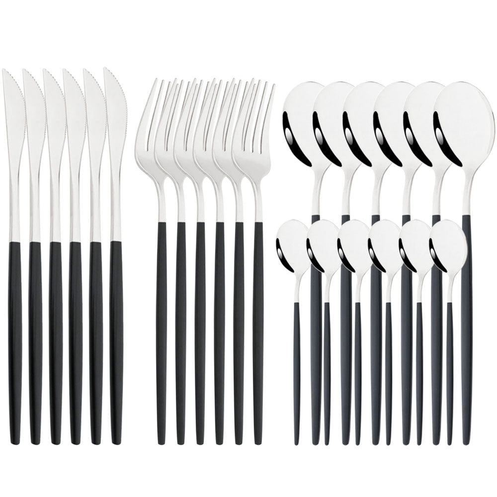 Lot De 24 Couverts IKEA DATA – 4 Pièces Pour 6 Personnes, Acier Inox