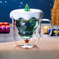 Tasse de Noël double paroi en verre anti-brûlure | Cup'Snow™