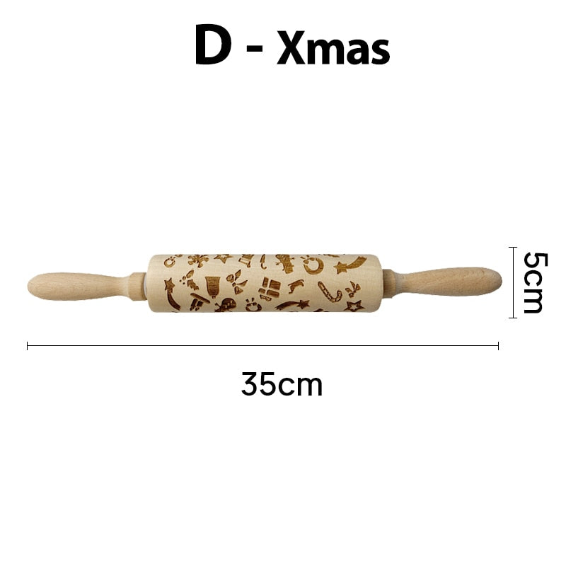 Rouleau à Pâtisserie En Bois Sculpté Motif Noël (9 Scènes) - Pour Biscuits, Pâte à Pizza - Gaufrage Et Décoration Rouleau Gaufrage Pâte Rouleau à Pâtisserie En Bois Sculpté Motif Noël (9 Scènes) - Pour Biscuits, Pâte à Pizza - Gaufrage Et Décoration Rouleau Gaufrage Pâte