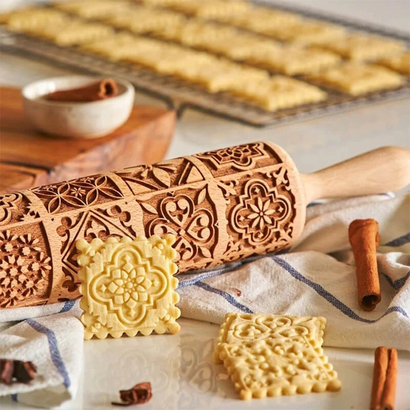 Rouleau Pâtisserie Noël Rouleau à Pâtisserie De Noël En Bois Gravé Rouleau Pâtisserie Noël Rouleau à Pâtisserie De Noël En Bois Gravé